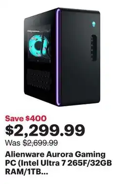 Best Buy Alienware Aurora Gaming PC (Intel Ultra 7 265F/32GB RAM/1TB SSD/GeForce RTX 5060Ti/Windows 11) offer
