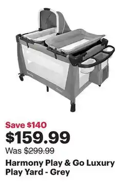 Best Buy Harmony Play & Go Luxury Play Yard - Grey offer
