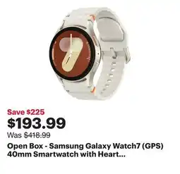 Best Buy Open Box - Samsung Galaxy Watch7 (GPS) 40mm Smartwatch with Heart Rate Monitor - Cream offer