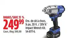 Canadian Tire 20V 1⁄2˝ Impact Wrench Kit offer