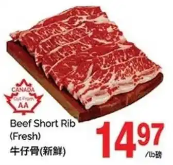 T&T Supermarket Beef Short Rib offer