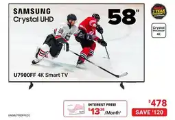 Visions Electronics SAMSUNG U7900FF 4K Smart TV offer