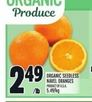 Metro Organic Seedless Navel Oranges offer
