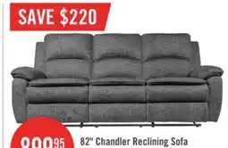 The Brick Chandler 82 Chenille Fabric Reclining Sofa - Grey offer