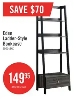The Brick Eden 24 Ladder Style Open Bookcase with Drawer - Grey offer