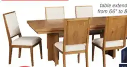 The Brick Scott Living Henri 7pc Dining Set with Table & Chairs, 66-84W Extension, Wood - Brown & Cream offer