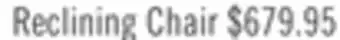 The Brick Chandler 37 Chenille Fabric Reclining Chair - Grey offer