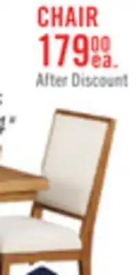 The Brick Scott Living Henri Dining Chair with Polyester Fabric, Wood - Brown & Cream offer