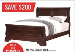 The Brick Marco Panel Bed with Headboard & Frame, Cherry Brown - Queen Size offer