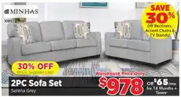 Surplus Furniture Serena Grey Sofa & Loveseat Set offer