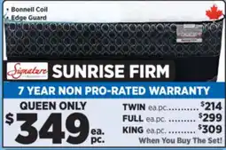 Surplus Furniture Sunrise Firm Queen Mattress Set offer