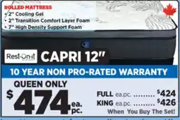 Surplus Furniture Capri Queen Mattress Set offer