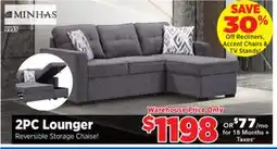 Surplus Furniture Hugo Charcoal 2 Piece Storage Sleeper offer