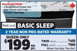 Surplus Furniture Basic Sleep Queen Mattress Set offer