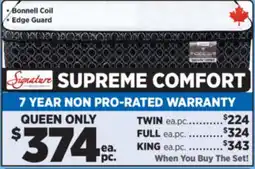Surplus Furniture Supreme Comfort Queen Mattress Set offer