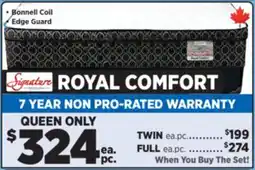Surplus Furniture Royal Comfort Queen Mattress Set offer