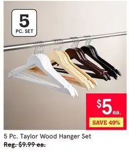 Kitchen Stuff Plus 5 Pc. Taylor Wood Hanger Set offer