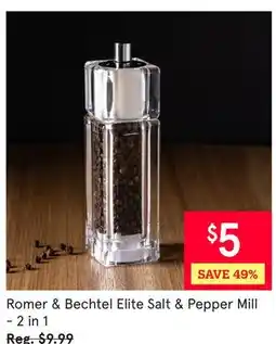 Kitchen Stuff Plus Romer & Bechtel Elite Salt & Pepper Mill offer