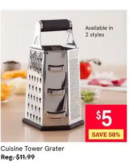 Kitchen Stuff Plus Cuisine Tower Grater offer