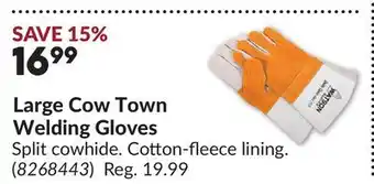 Princess Auto Large Cow Town Welding Gloves offer
