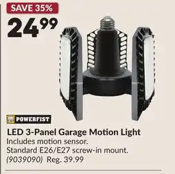 Princess Auto LED 3-Panel Garage Motion Light offer