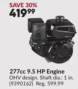 Princess Auto 277cc 9.5 HP Engine offer