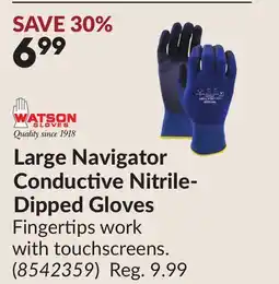 Princess Auto Large Navigator Conductive Nitrile- Dipped Gloves offer