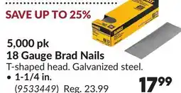 Princess Auto 5,000 pk 18 Gauge Brad Nails 1-1/4 in offer