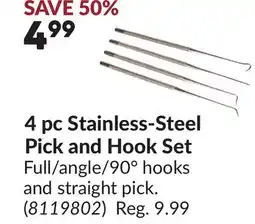 Princess Auto 4 pc Stainless-Steel Pick and Hook Set offer