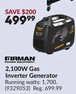 Princess Auto 2,100W Gas Inverter Generator offer
