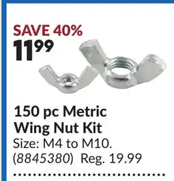 Princess Auto 150 pc Metric Wing Nut Kit offer