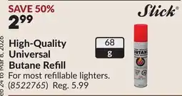 Princess Auto High-Quality Universal Butane Refill offer