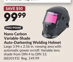 Princess Auto Nano Carbon Variable-Shade Auto-Darkening Welding Helmet offer