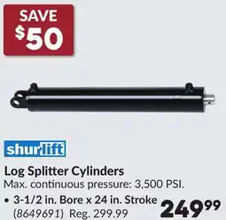 Princess Auto Log Splitter Cylinders offer