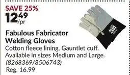 Princess Auto Fabulous Fabricator Welding Gloves offer