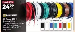 Princess Auto 14 Gauge 100 Primary Wire offer