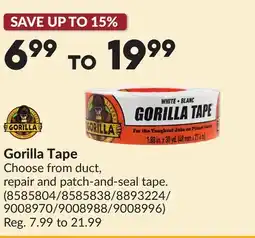 Princess Auto Gorilla Tape offer