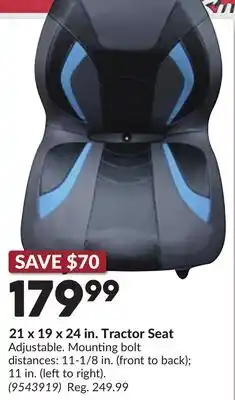 Princess Auto 21 x 19 x 24 in. Tractor Seat offer