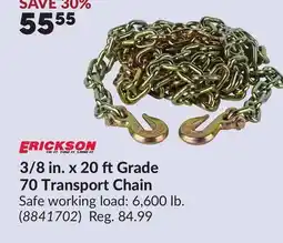 Princess Auto 3/8 in. x 20 ftGrade 70 Transport Chain offer