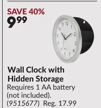 Princess Auto Wall Clock with Hidden Storage offer