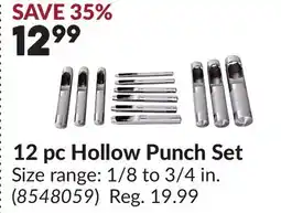 Princess Auto 12 pc Hollow Punch Set offer
