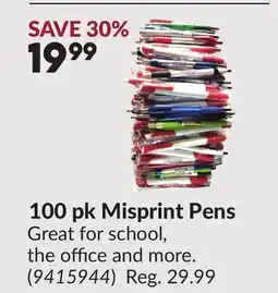 Princess Auto 100 pk Misprint Pens offer