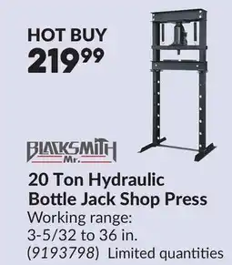 Princess Auto 20 Ton Hydraulic Bottle Jack Shop Press offer