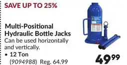 Princess Auto Multi-Positional Hydraulic Bottle Jacks, 12 Ton offer