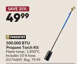 Princess Auto 500,000 BTU Propane Torch Kit offer