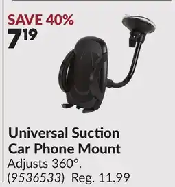 Princess Auto Universal Suction Car Phone Mount offer
