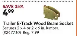 Princess Auto Trailer E-Track Wood Beam Socket offer