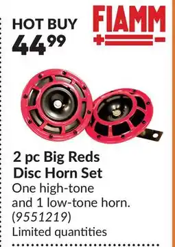 Princess Auto 2 pc Big Reds Disc Horn Set offer