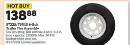 Princess Auto ST225/75R15 6-Bolt Trailer Tire Assembly offer