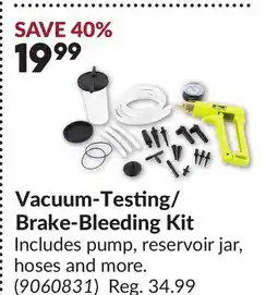 Princess Auto Vacuum-Testing/ Brake-Bleeding Kit offer